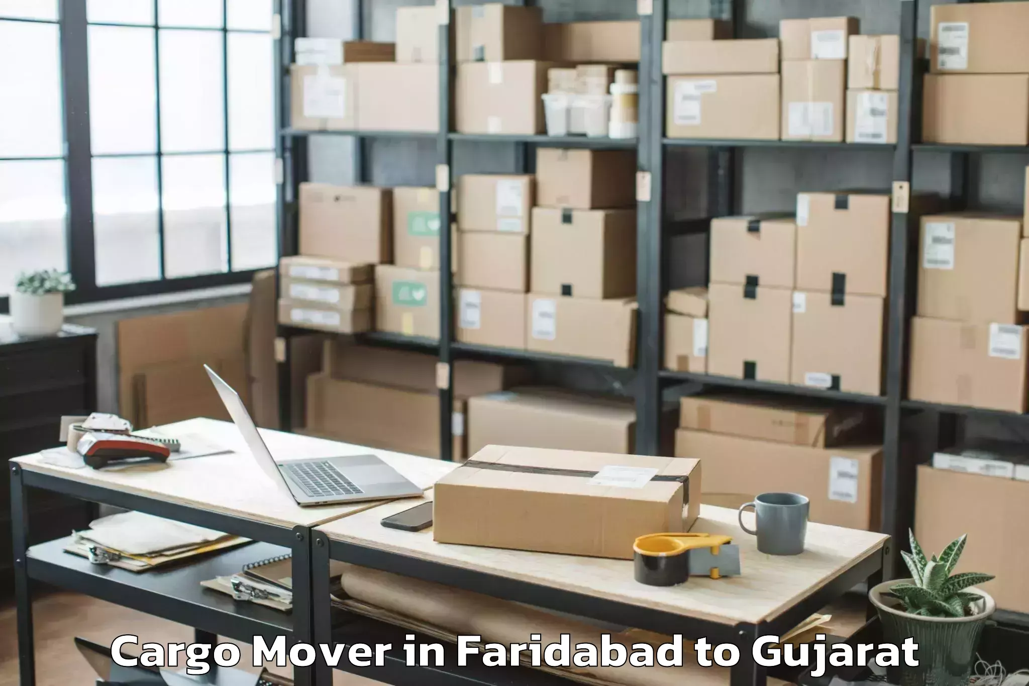 Book Faridabad to Veer Narmad South Gujarat Univ Cargo Mover